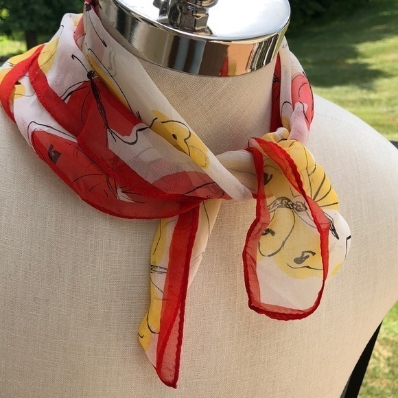 Echo Accessories - Echo Vintage sheer silk dainty butterfly scarf